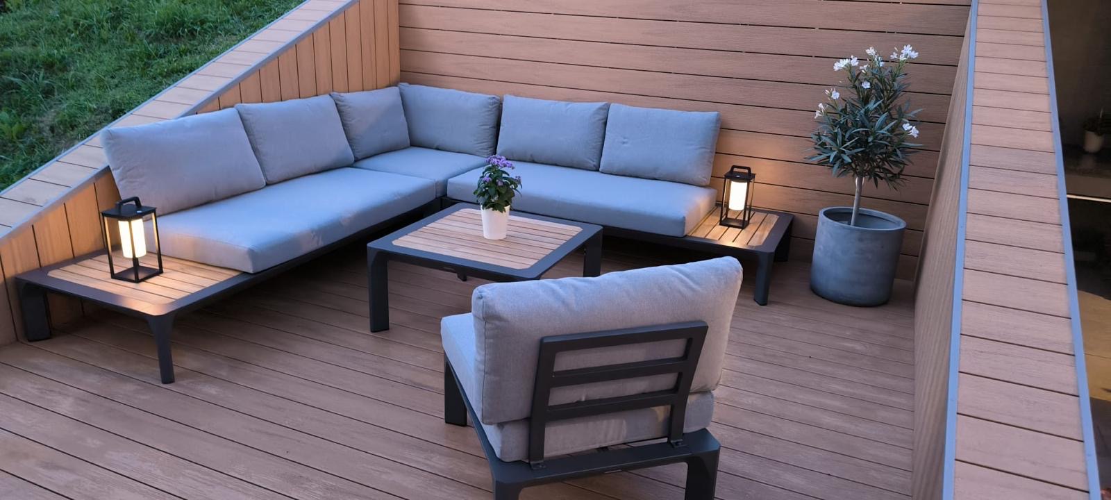 terasa Naturline TERASE MONT-DS j.d.o.o. Firma čija je djelatnost fokusirana na postavljanje wpc i drvenih podova, izradu i montažu drvenog namještaja, vrtnog namještaja, drvenih ograda, drvenih stepenica, pergola, umjetne trave i ostalih proizvoda od drveta. info@terasemont-ds.hr +385 (0)91 739 23 81